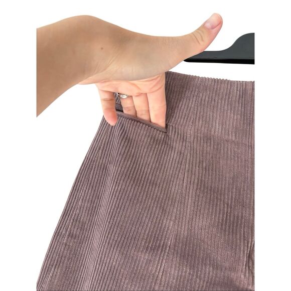 Anthropologie Where Mountains Meet Calder Pants size 2 Mauve Corduroy Cropped Wi - Picture 8 of 9